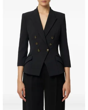 Elisabetta Franchi ダブルブレスト ゴールドボタン ジャケット - ブラック - サムネイル2