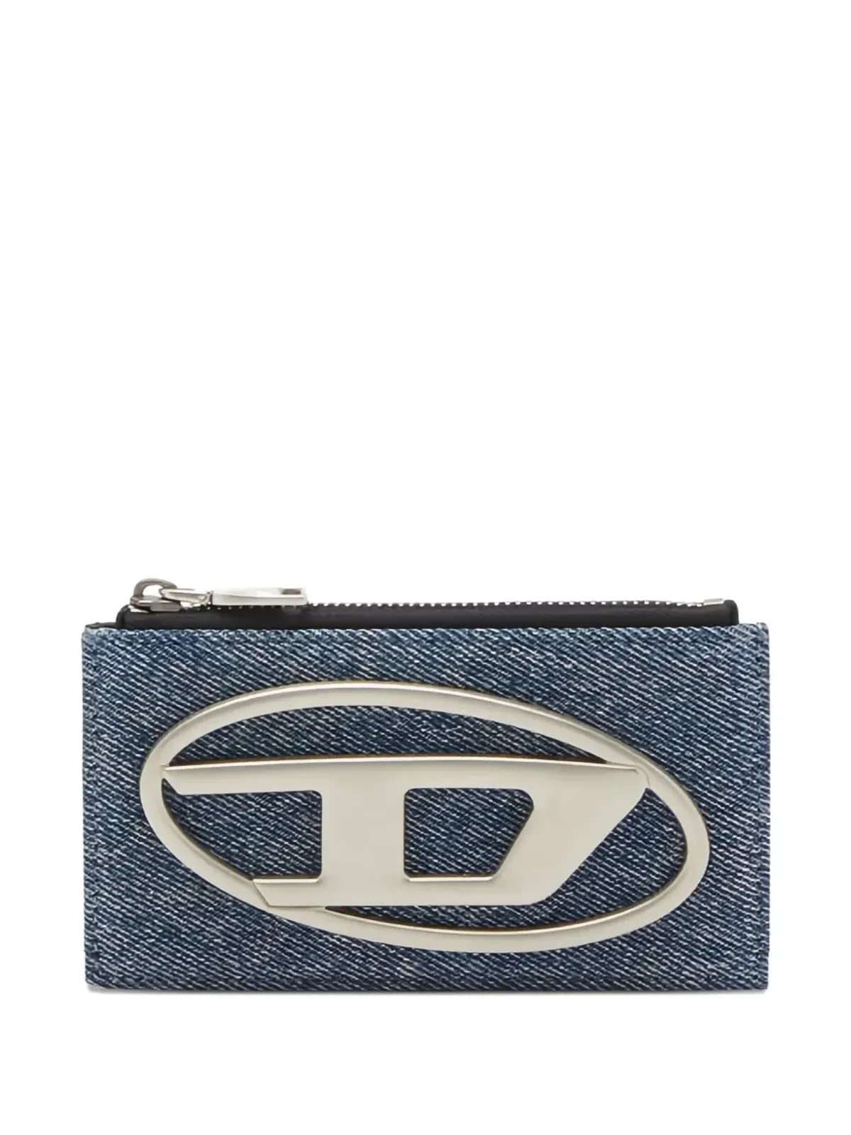Diesel ロゴジップカードホルダー ブルー - 画像1