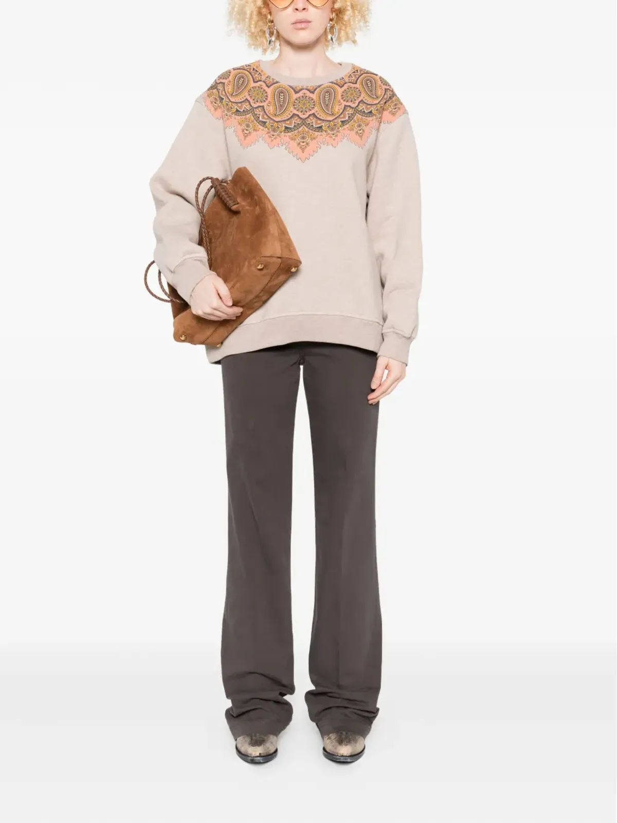 ETRO ボタンフライ・ストレートパンツ - グレー - 画像2
