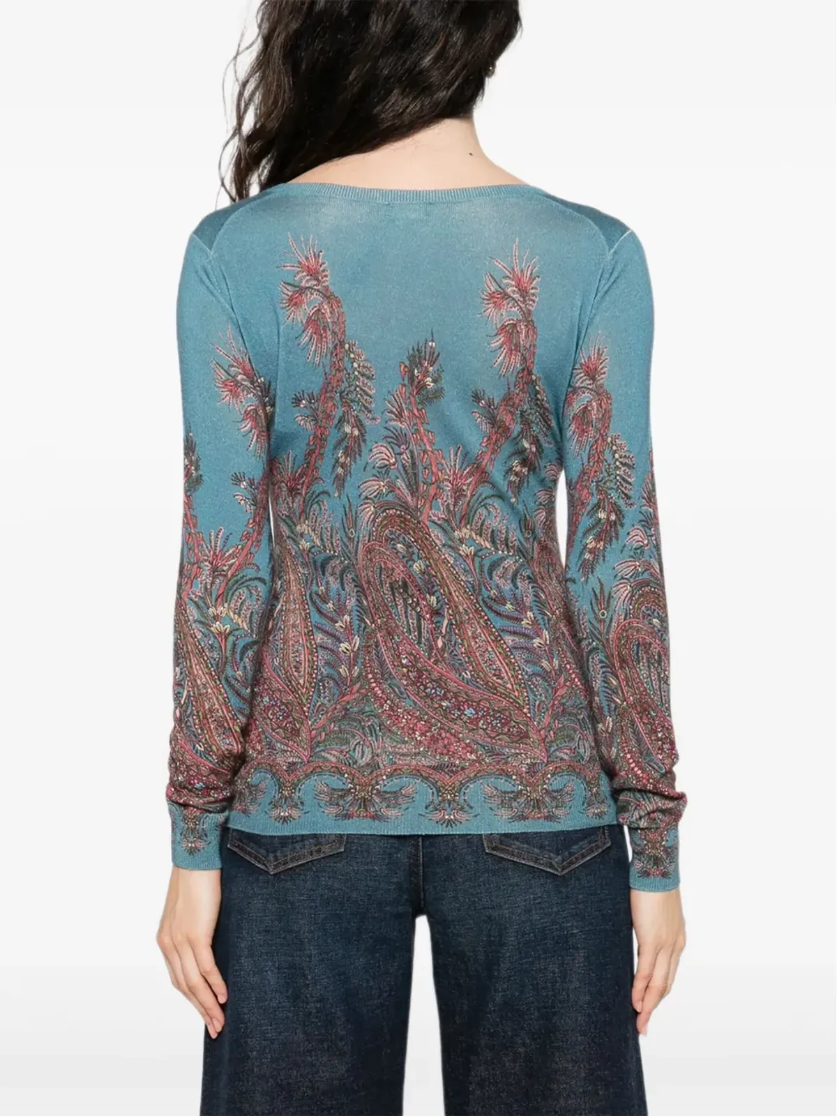ETRO ペイズリープリントVネックトップ - 画像4