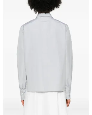 Brunello Cucinelli ボタンダウン ピンストライプシャツ - グレー - サムネイル4