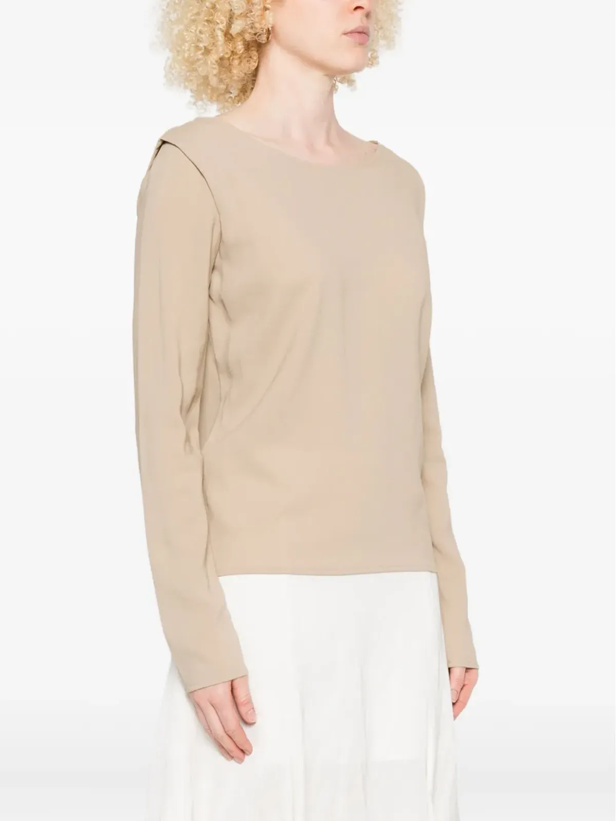 Ermanno Scervino ボートネック長袖スウェット - 画像3