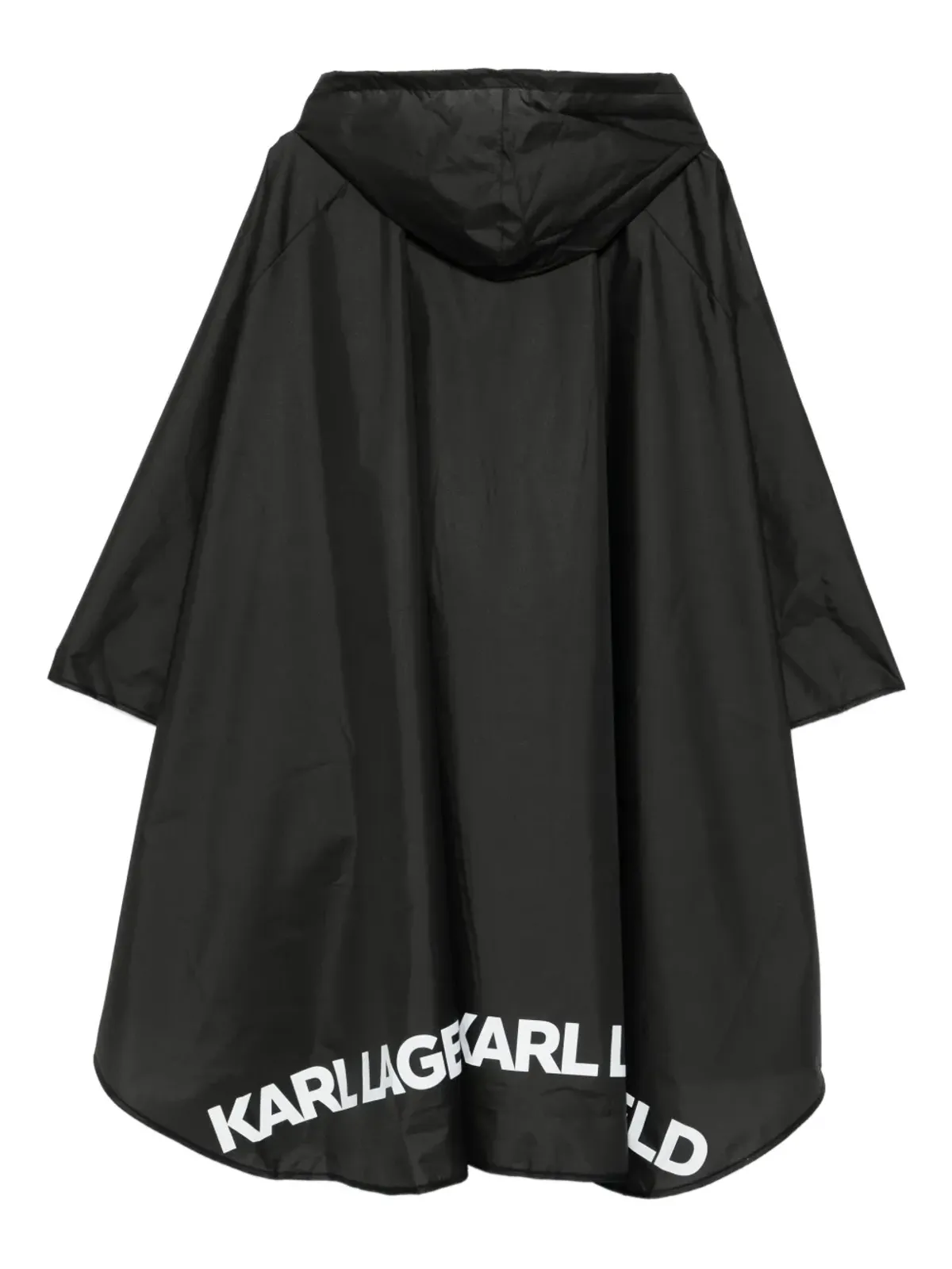 Karl Lagerfeld ロゴプリント フーデッド ポンチョ - 画像2