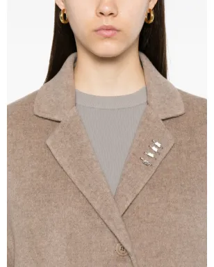 Ermanno Scervino Efezia ボタン留め ノッチドラペル フラップポケット コート - サムネイル5