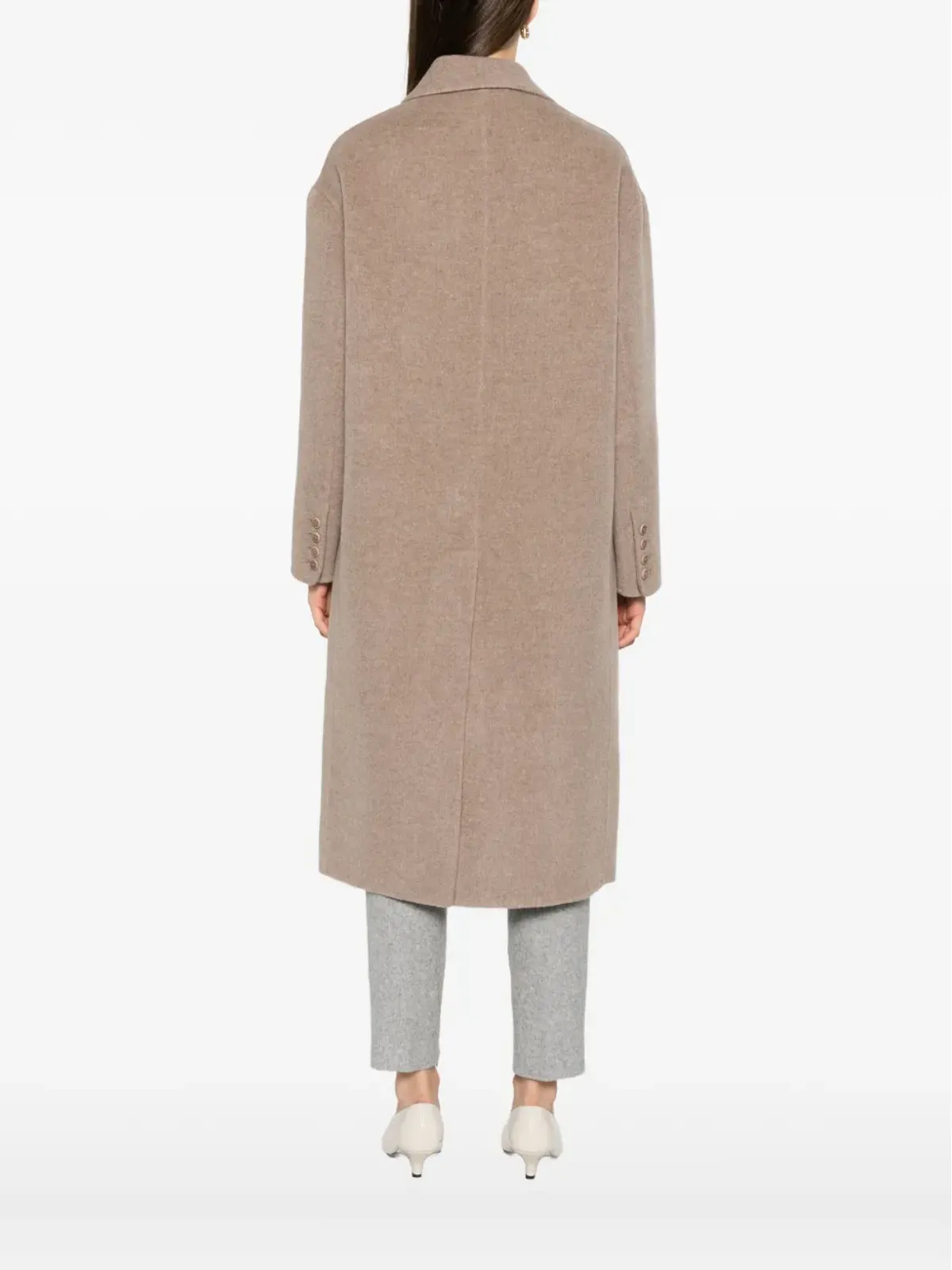 Ermanno Scervino Efezia ボタン留め ノッチドラペル フラップポケット コート - 画像4