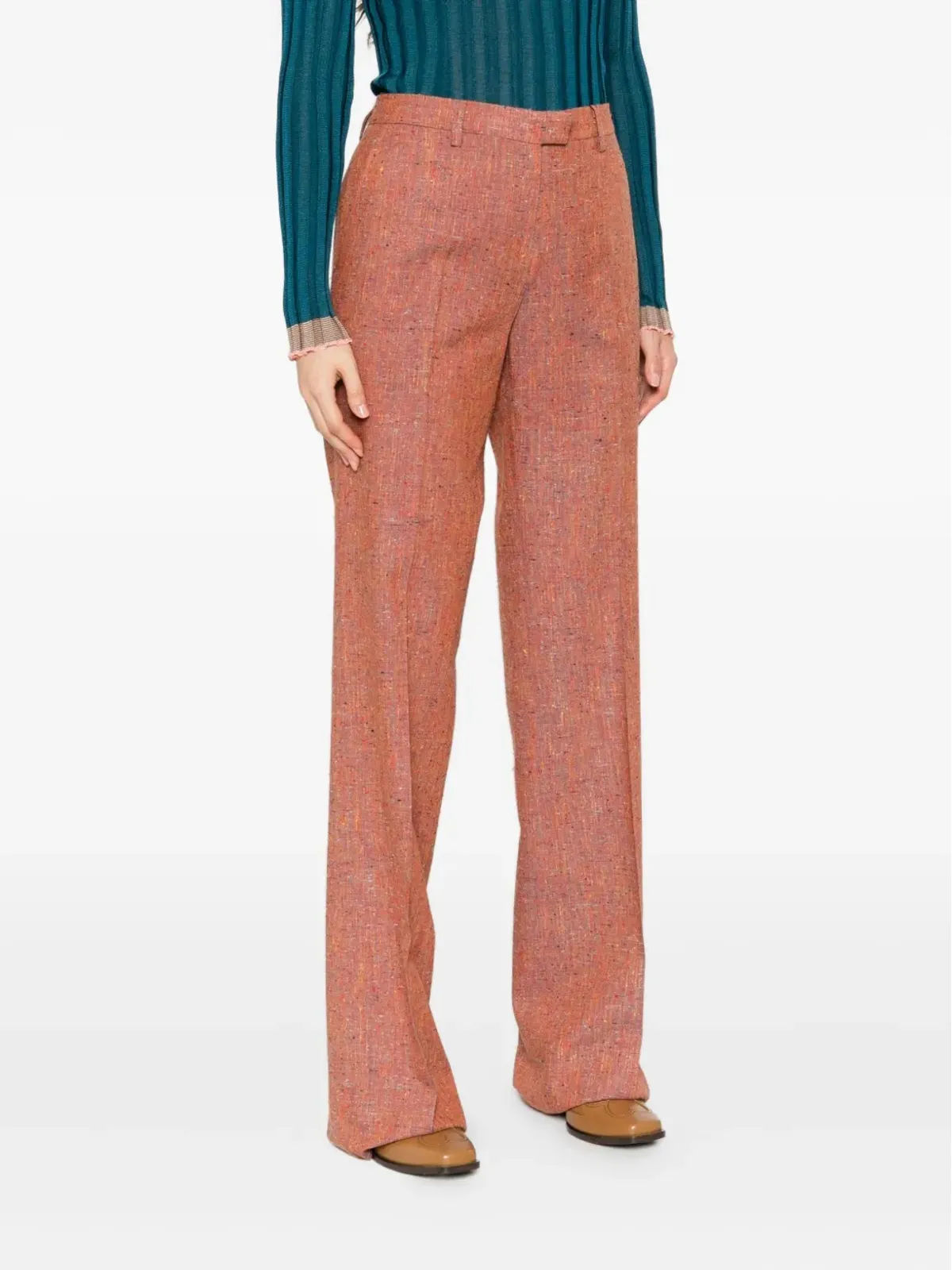 ETRO 斑点入りツイードパンツ - レッド - 画像3