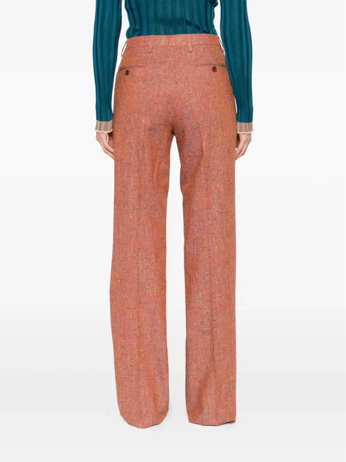 ETRO 斑点入りツイードパンツ - レッド - 画像4