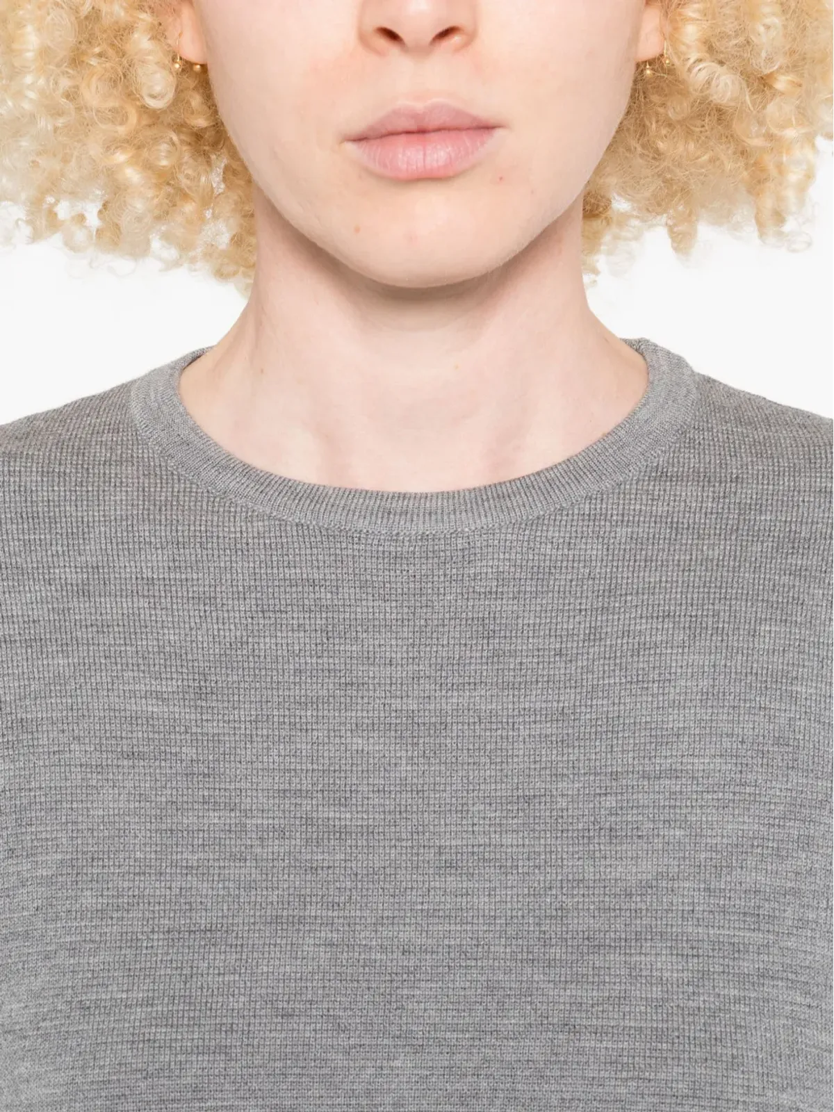 Fabiana Filippi クルーネック ウール ミディドレス - 画像5