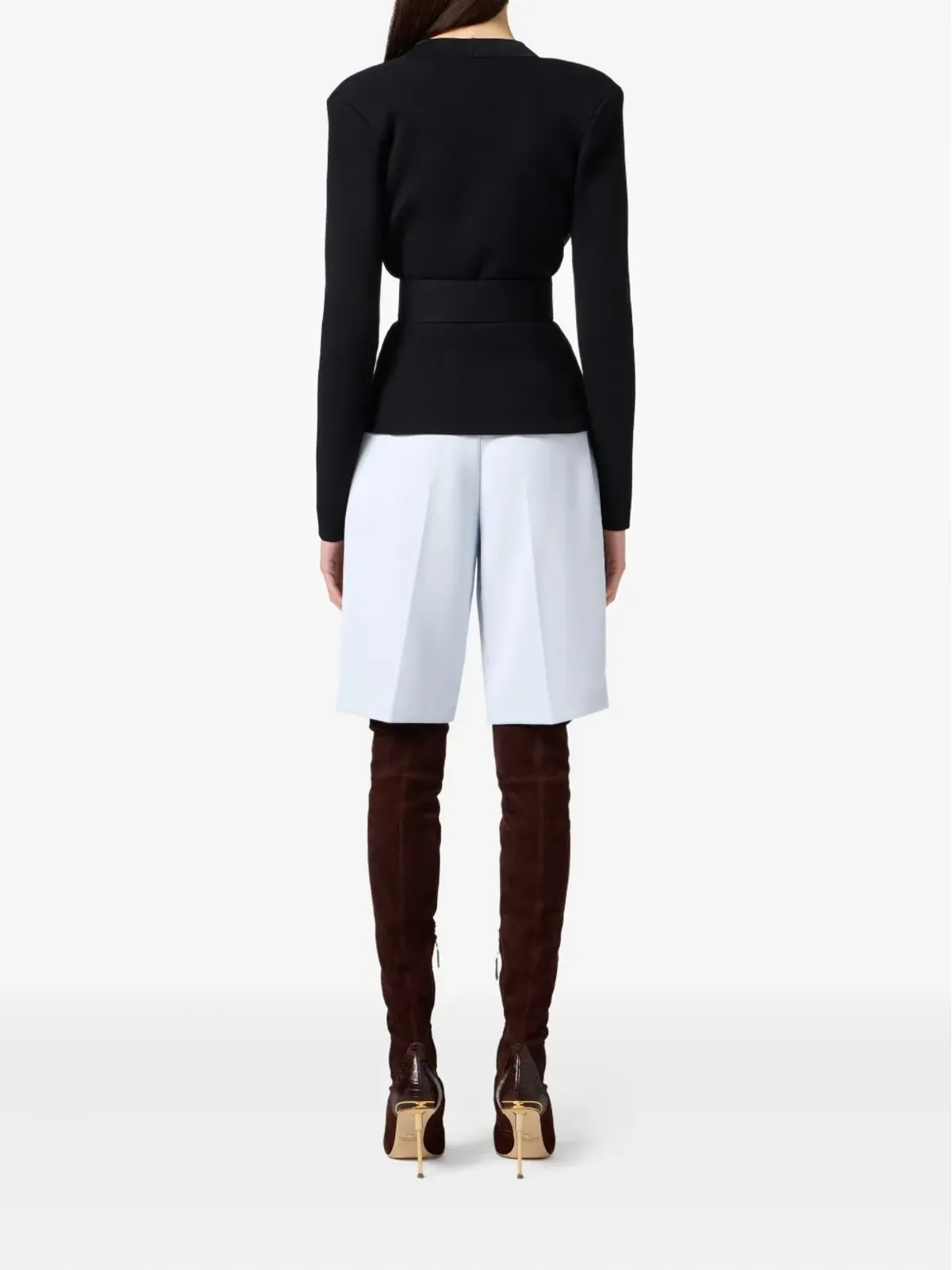 Elisabetta Franchi Vネック ベルト付き ブレザー - 画像4