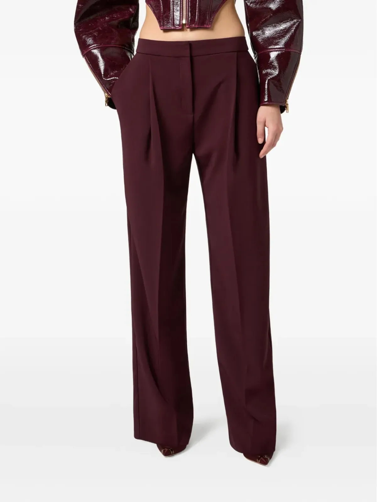 Elisabetta Franchi プリーツ入りストレートパンツ - 画像3