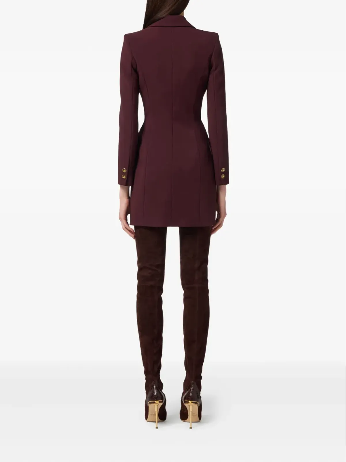 Elisabetta Franchi チェーン装飾ダブルブレストミニドレス - パープル - 画像3