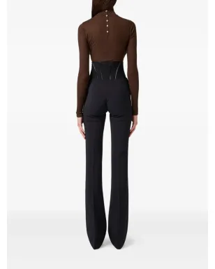 Elisabetta Franchi コルセットディテール ハイウエストパンツ - ブラック - サムネイル3