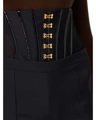 Elisabetta Franchi コルセットディテール ハイウエストパンツ - ブラック - サムネイル4