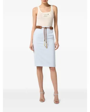 Elisabetta Franchi リブ編みロゴトップ - サムネイル2