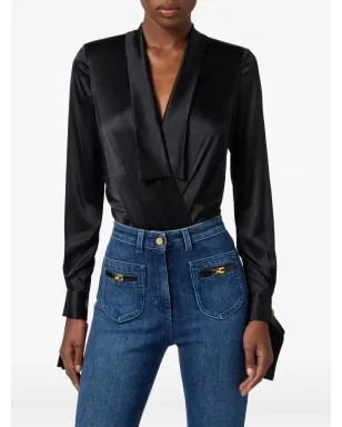 Elisabetta Franchi サテン ラップ ボディスーツ - サムネイル4