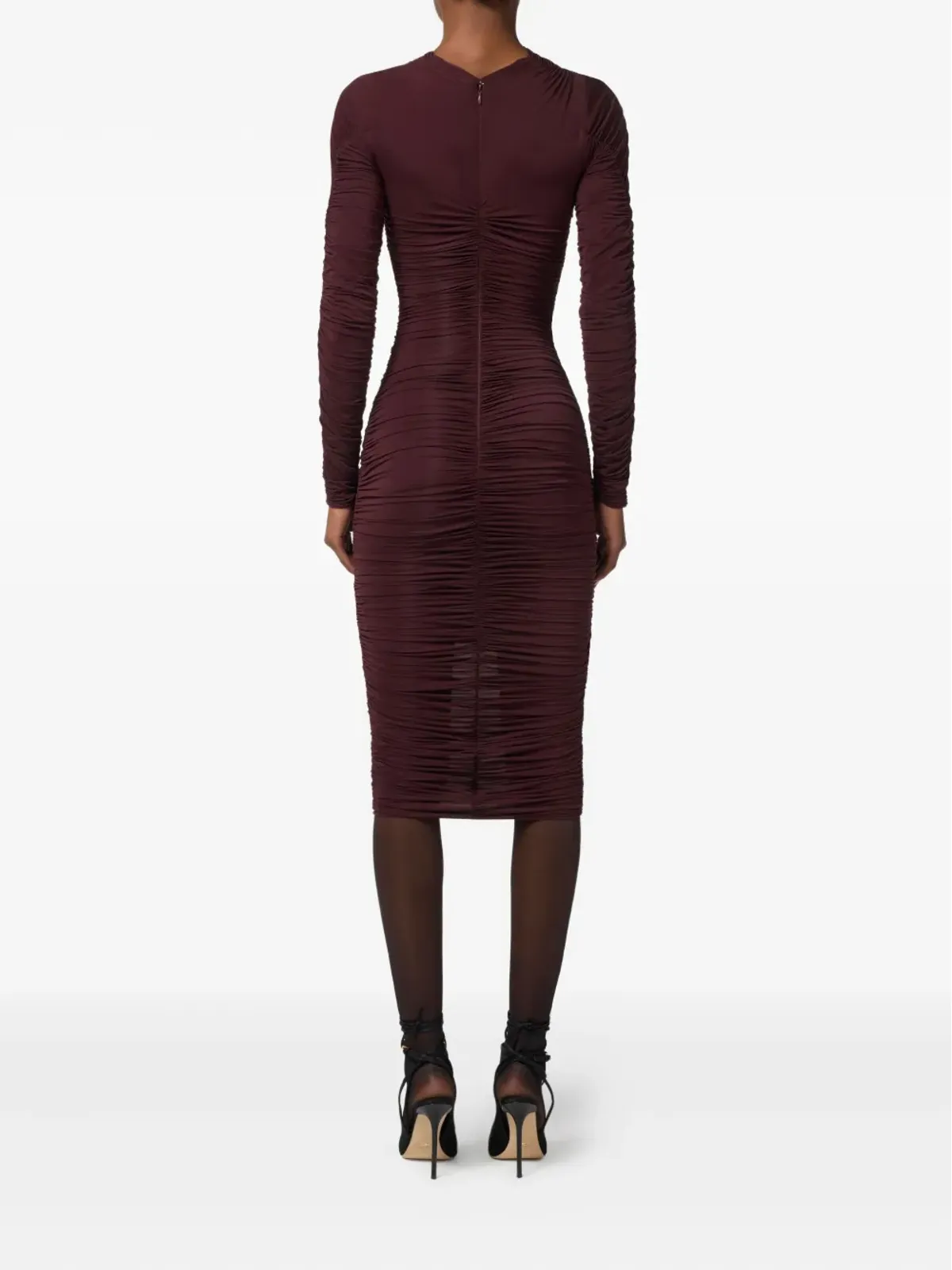 Elisabetta Franchi リュッシュミディドレス - 画像3
