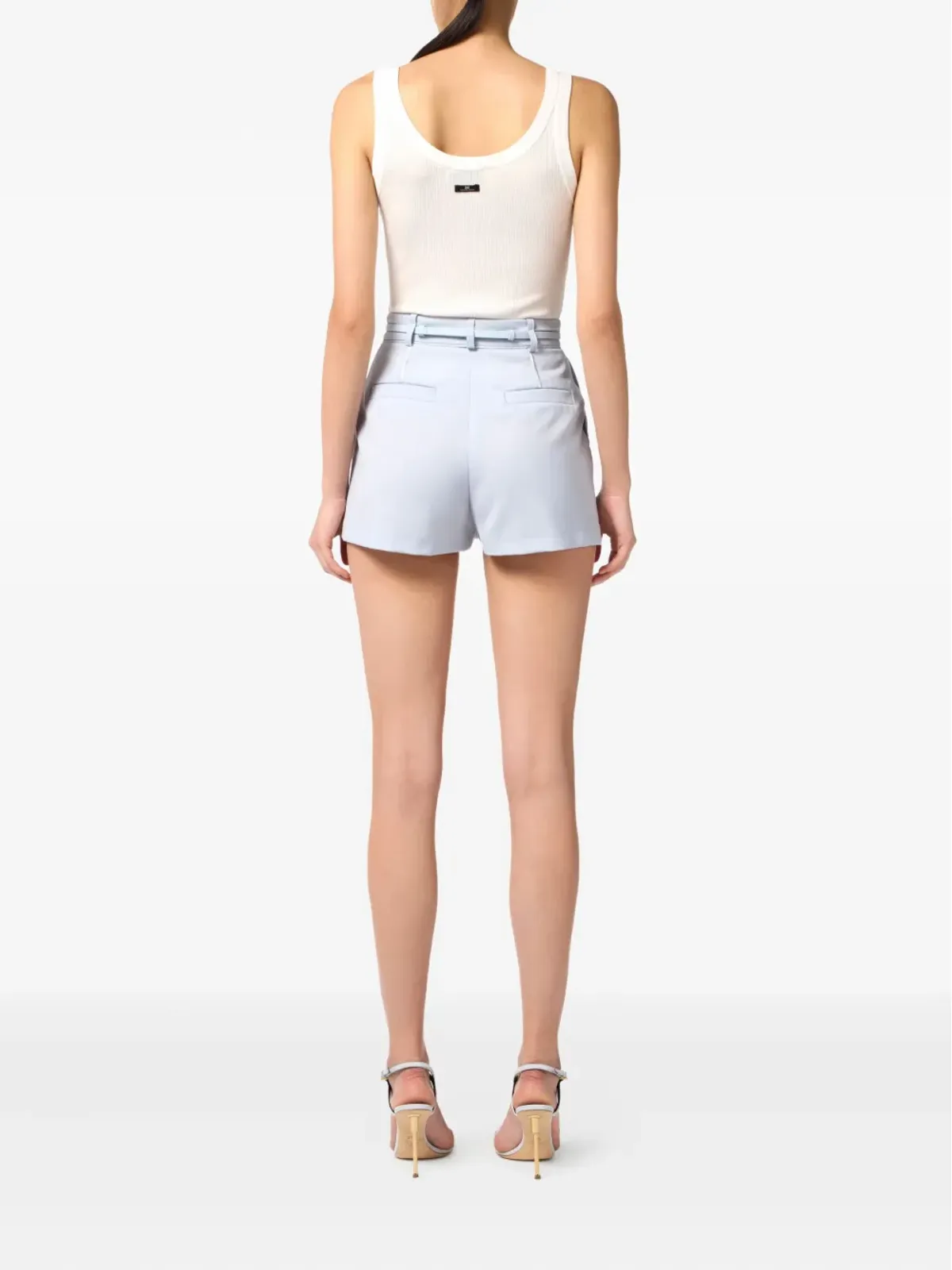 Elisabetta Franchi プリーツテーラードショーツ - ブルー - 画像3