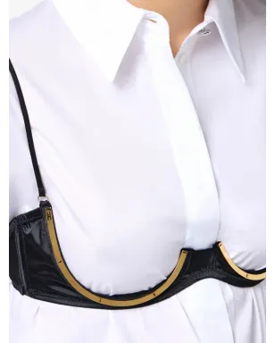 Elisabetta Franchi 構造的アジャスタブルストラップ ブラジャー - ブラック - サムネイル5