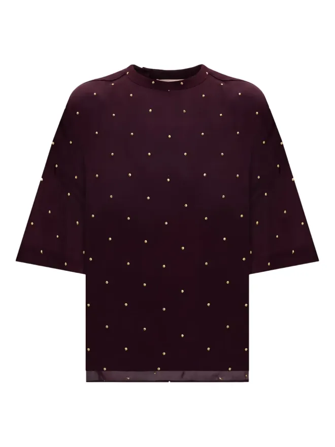 TWINSET TWINSET スタッズ付きショートスリーブTシャツの商品画像