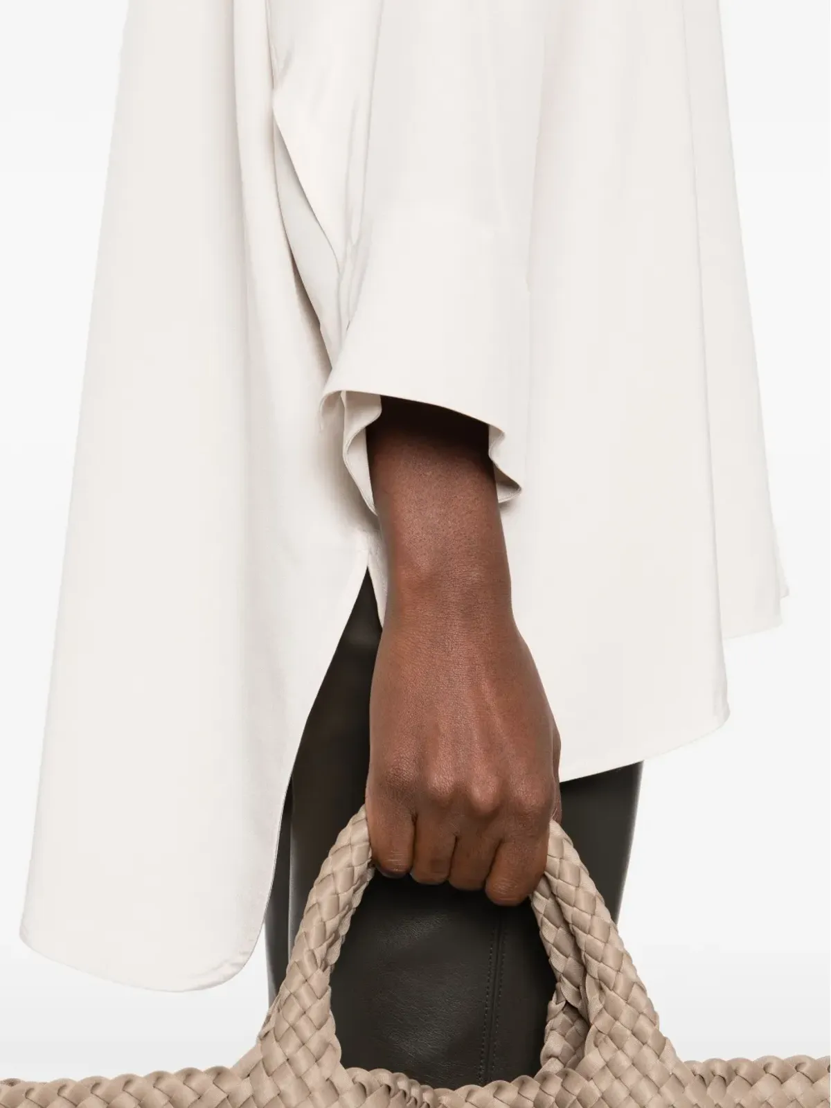 S Max Mara ボタンダウンシルクシャツ - 画像5