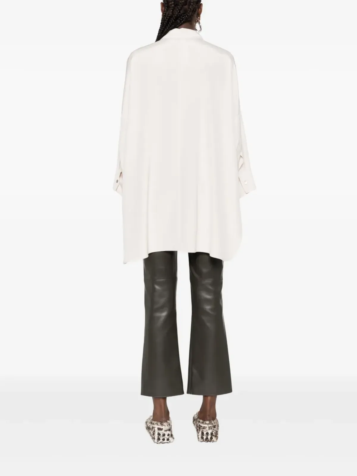 S Max Mara ボタンダウンシルクシャツ - 画像4