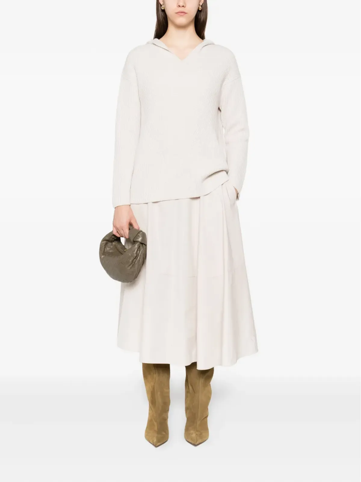 S Max Mara ribbed hooded jumper - 画像2