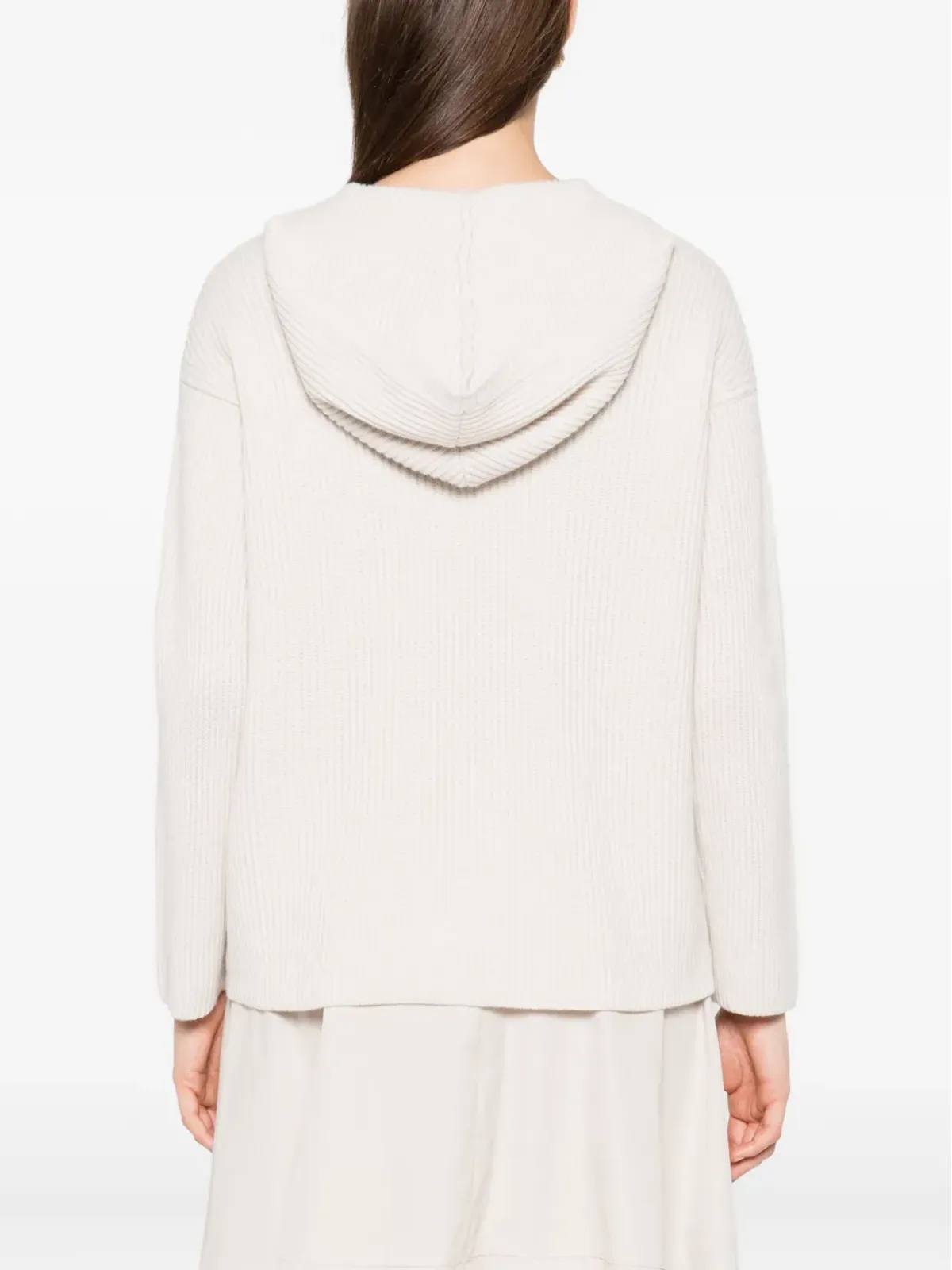 S Max Mara ribbed hooded jumper - 画像4