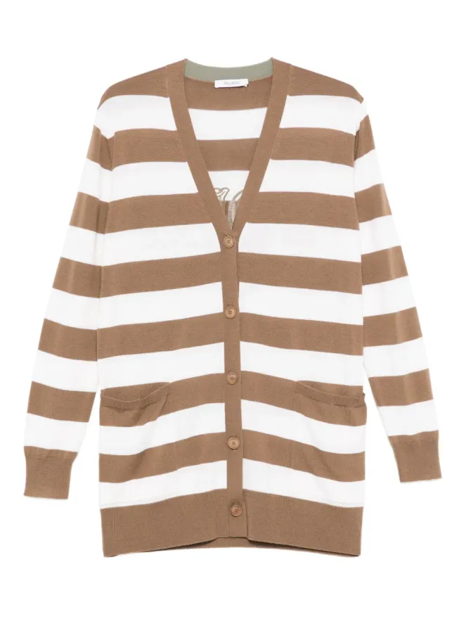 Max Mara Max Mara ストライプ柄カーディガン - ブラウンの商品画像