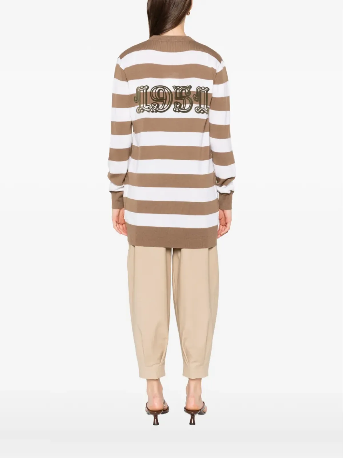 Max Mara ストライプ柄カーディガン - ブラウン - 画像4