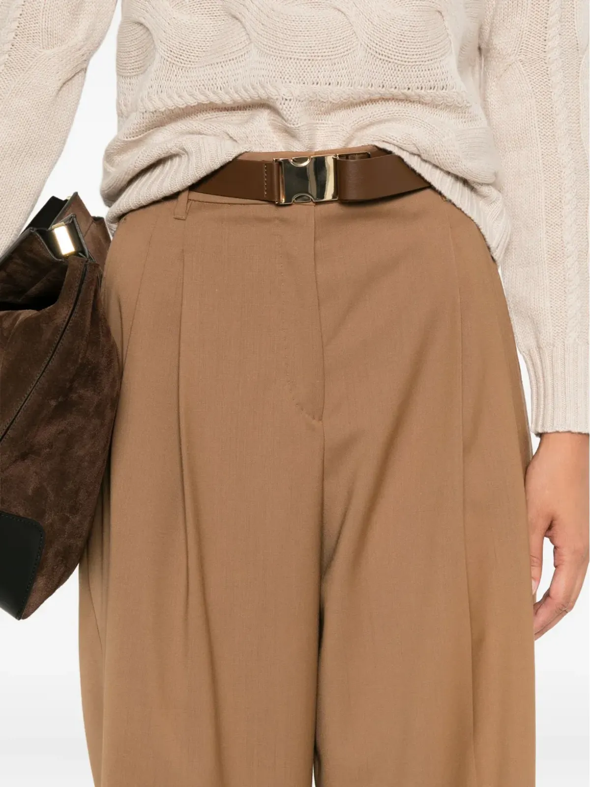 Max Mara プリーツベルトパンツ - 画像5