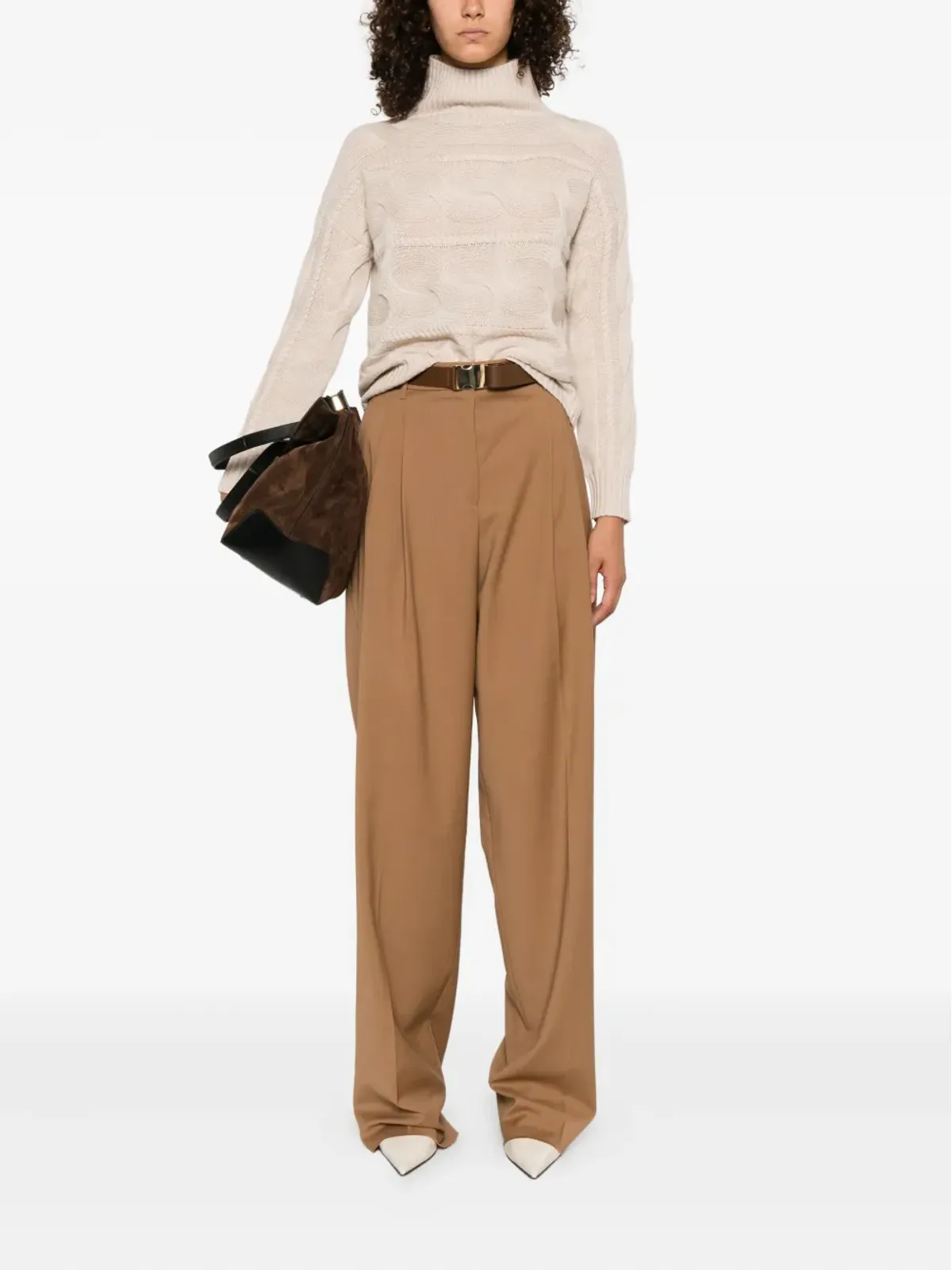 Max Mara プリーツベルトパンツ - 画像2