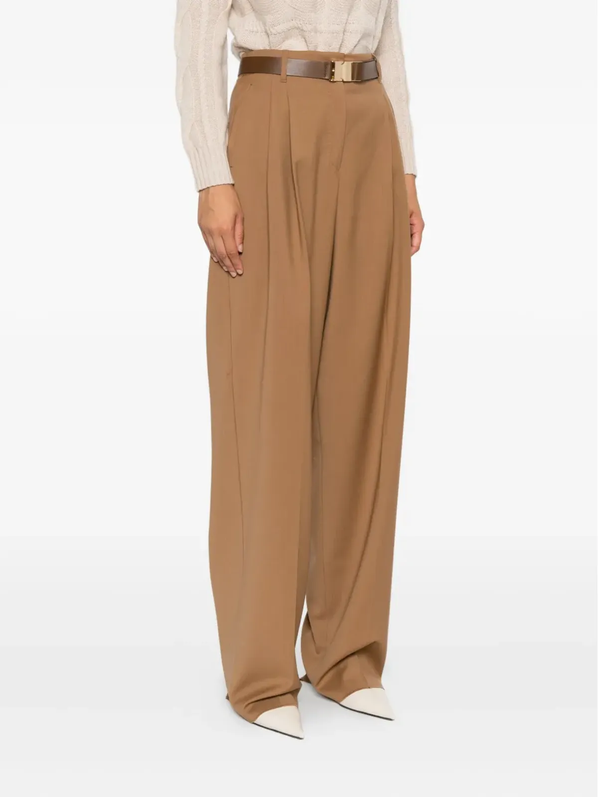 Max Mara プリーツベルトパンツ - 画像3