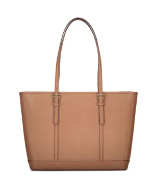 Michael Kors Jet Set トップジップ レザートートバッグ ブラウン - サムネイル2
