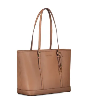 Michael Kors Jet Set トップジップ レザートートバッグ ブラウン - サムネイル3