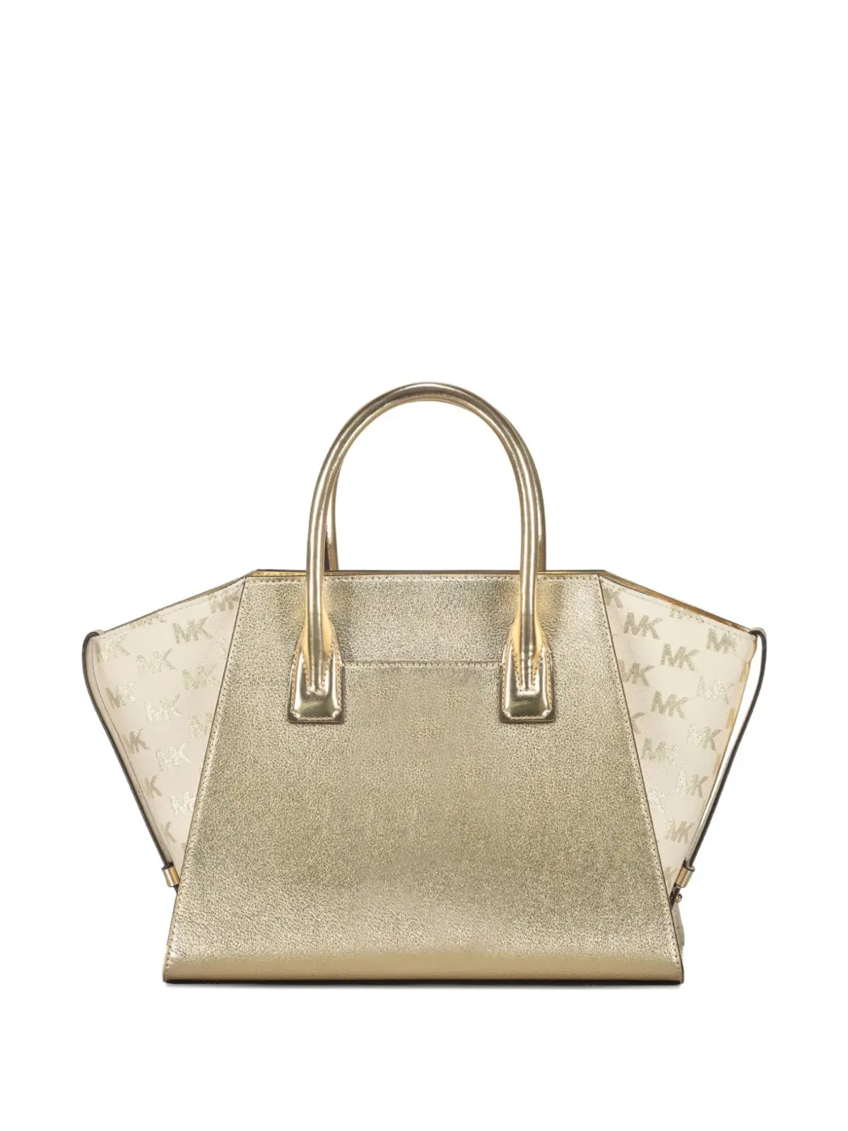 Michael Kors アヴリル メタリックレザー ロゴ トートバッグ - イエロー - 画像2