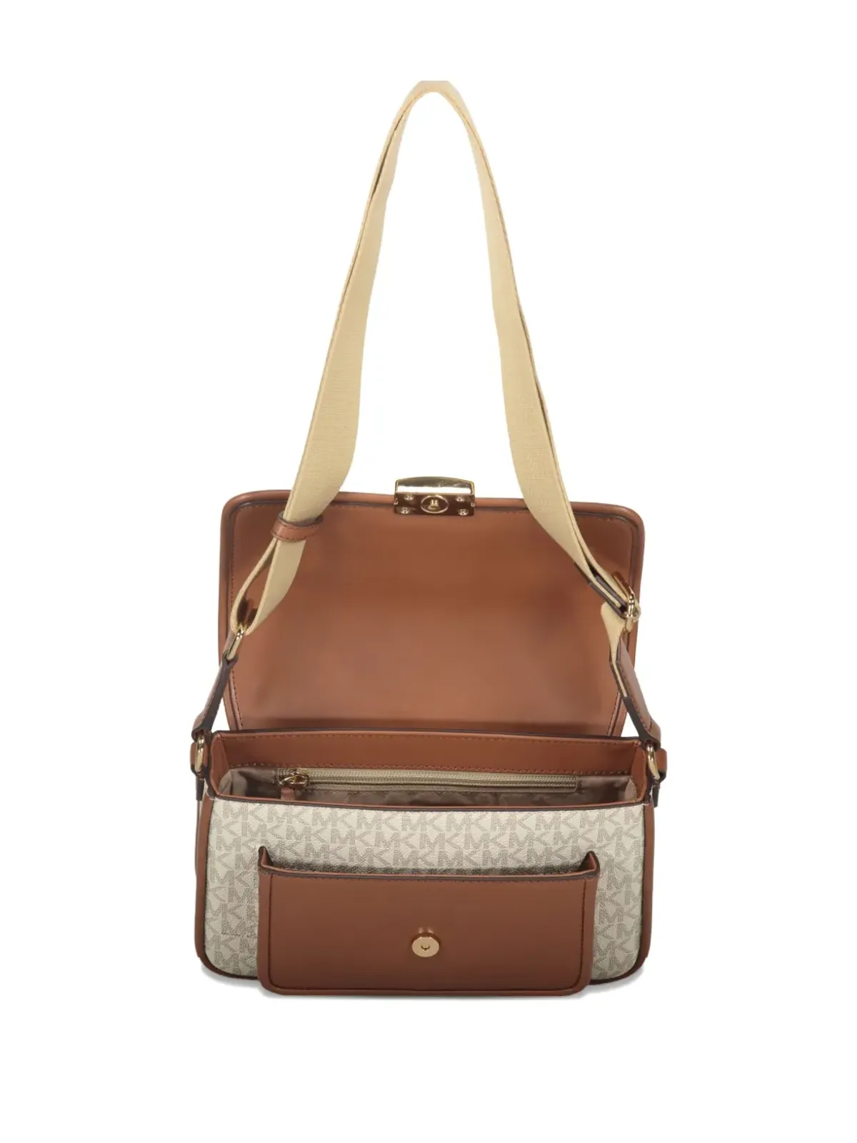 Michael Kors Bradshawモノグラム フラップショルダーバッグ - 画像4