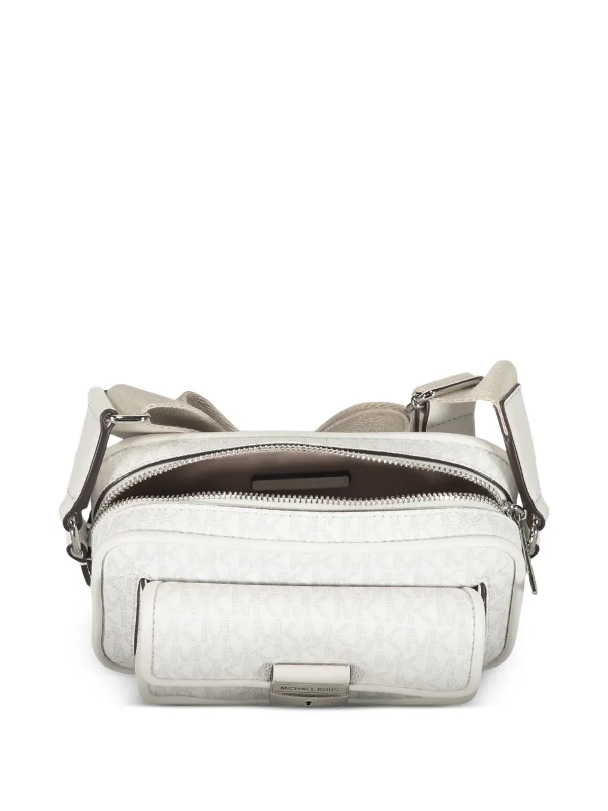 Michael Kors Bradshaw monogram flap-pocket shoulder bag - White - 画像4