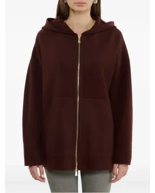 Max Mara フード付きジップアップセーター - レッド - サムネイル2