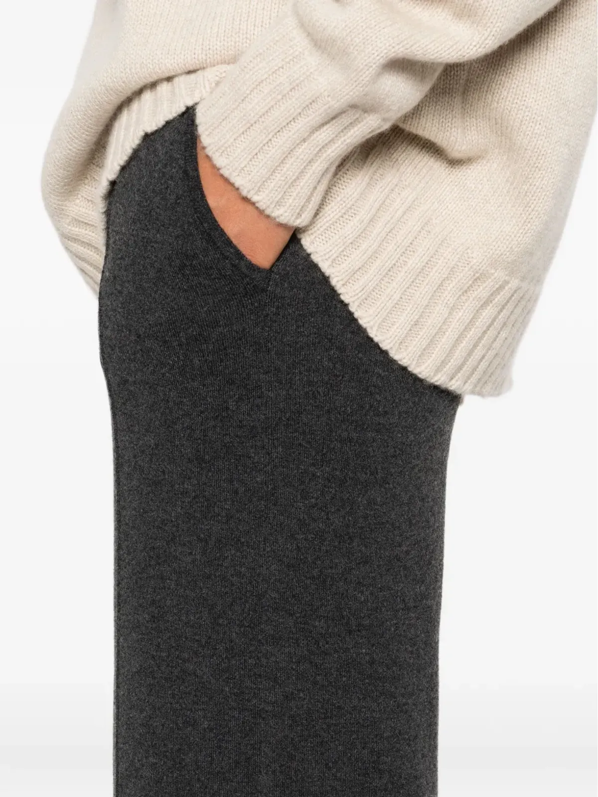 Max Mara フラットフロント・サイドポケットパンツ - グレー - 画像5