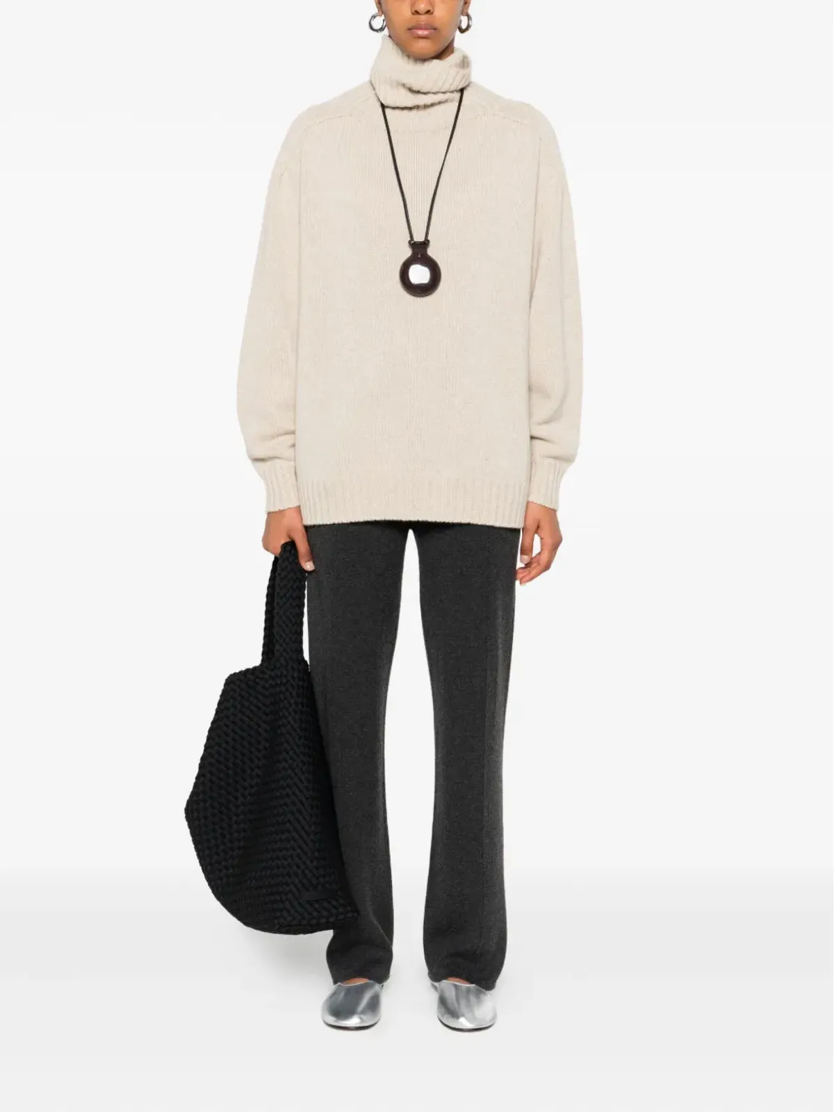 Max Mara フラットフロント・サイドポケットパンツ - グレー - 画像2
