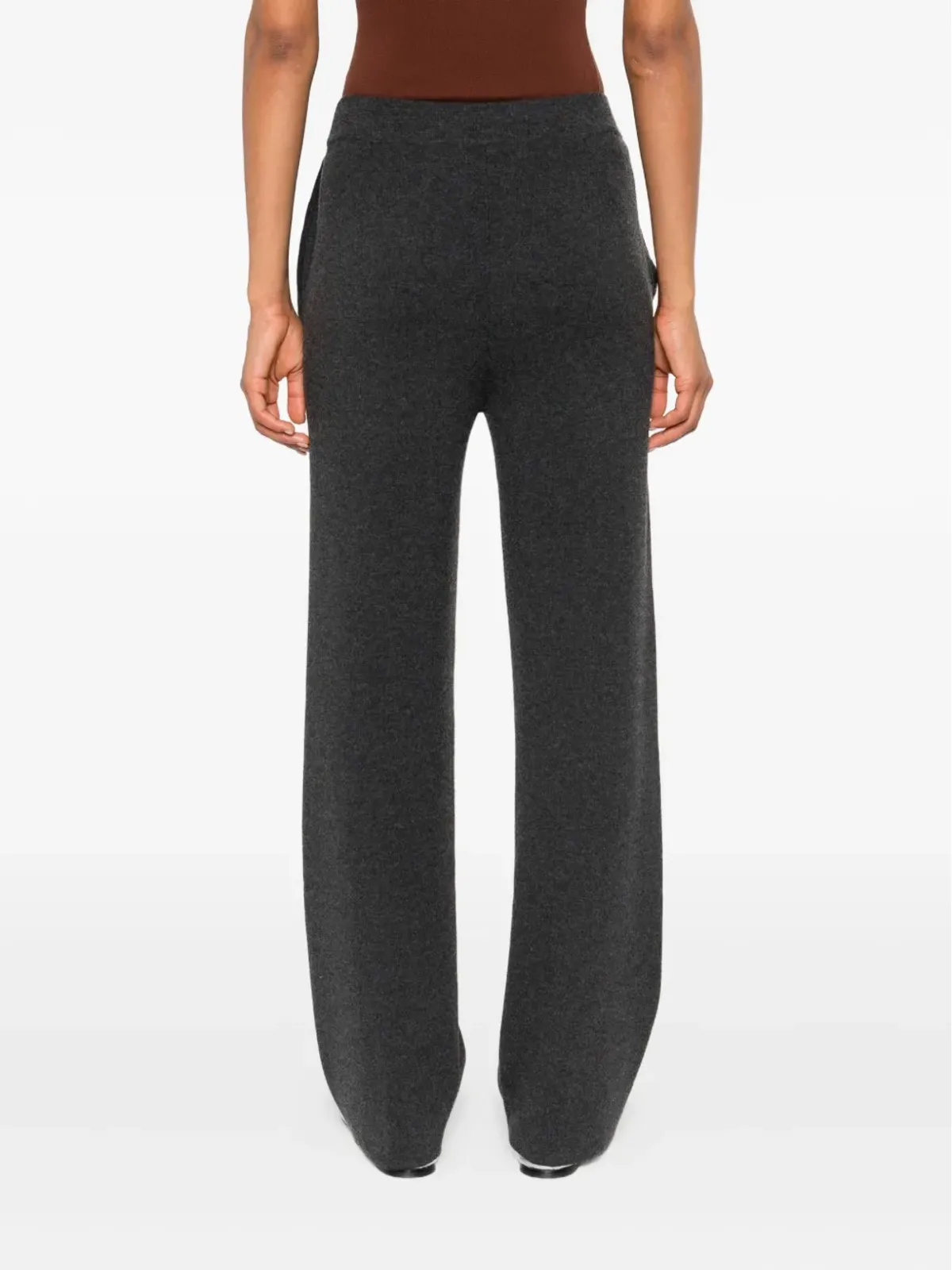 Max Mara フラットフロント・サイドポケットパンツ - グレー - 画像4