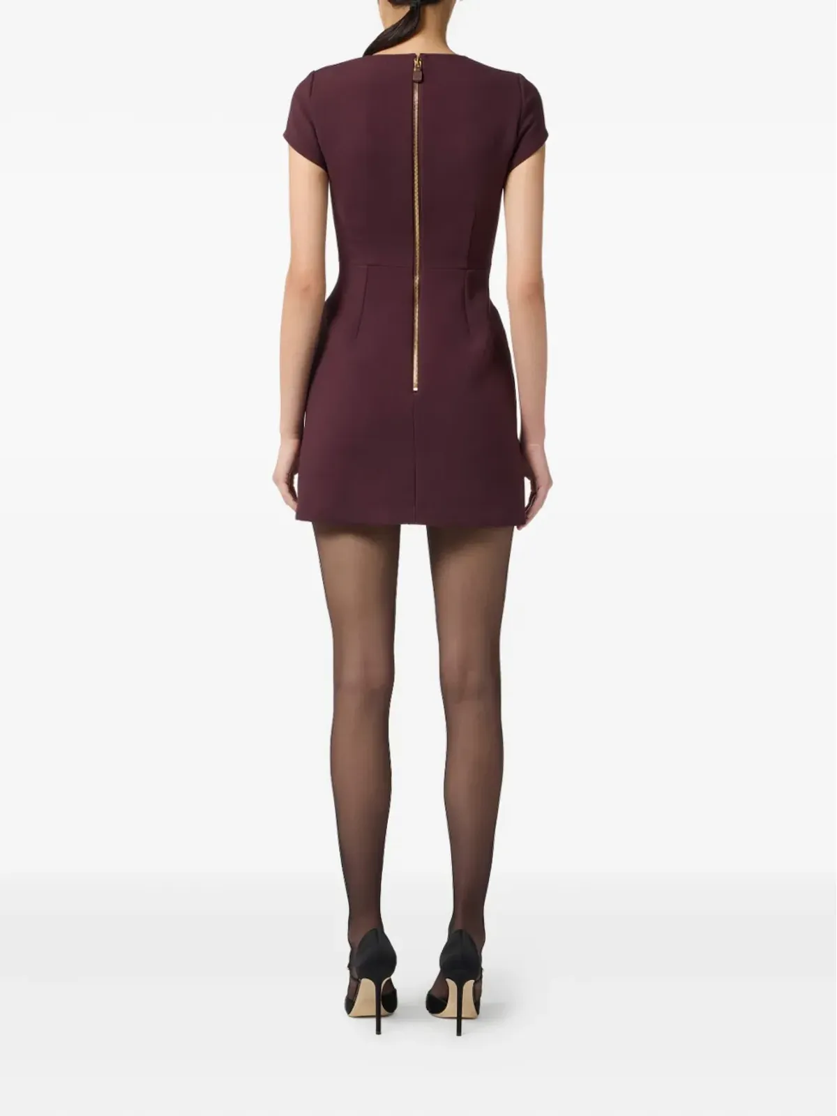 Elisabetta Franchi ボタンディテール付きミニドレス - 画像3