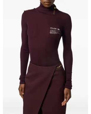 Elisabetta Franchi リブ編みタートルネックセーター - サムネイル3