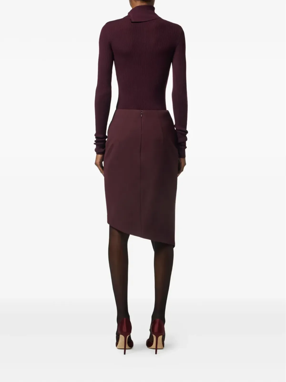 Elisabetta Franchi リブ編みタートルネックセーター - 画像4