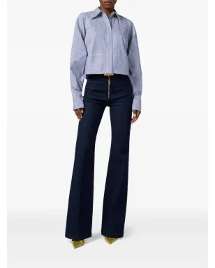 Elisabetta Franchi ストライプ柄クロップドシャツ - サムネイル2