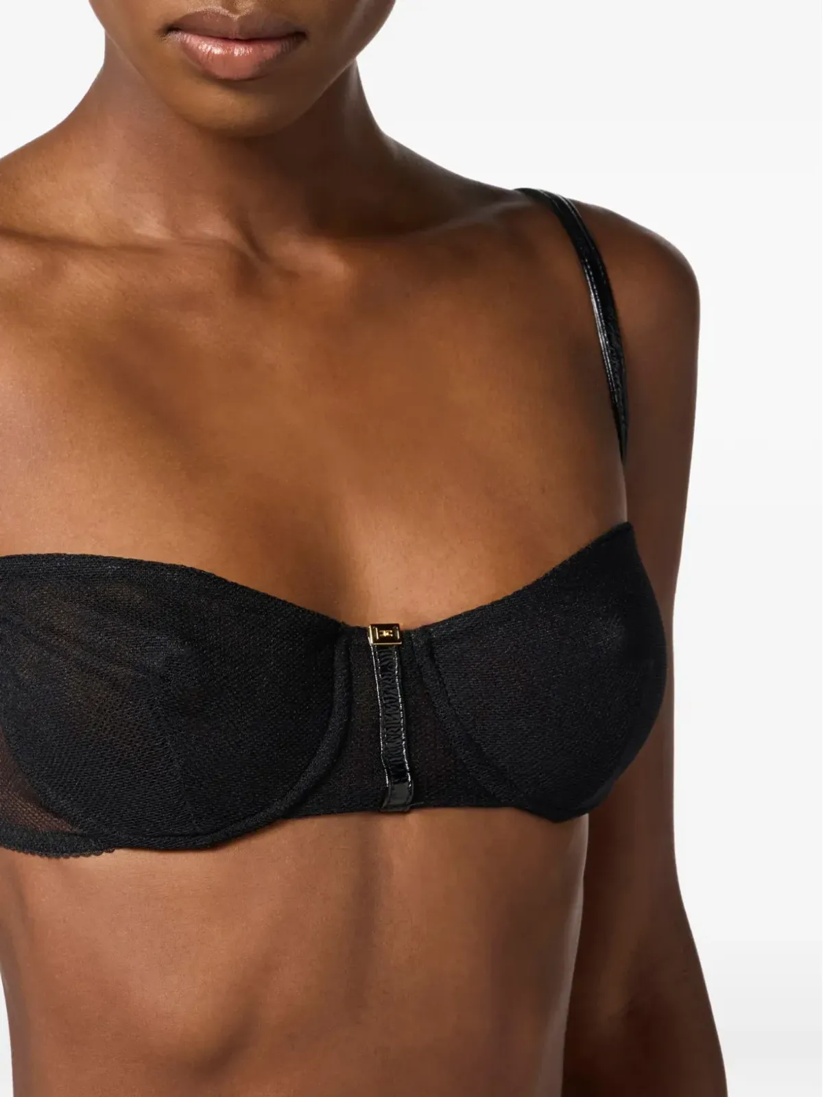 Elisabetta Franchi シアーメッシュ アンダーワイヤード ブラジャー - 画像2
