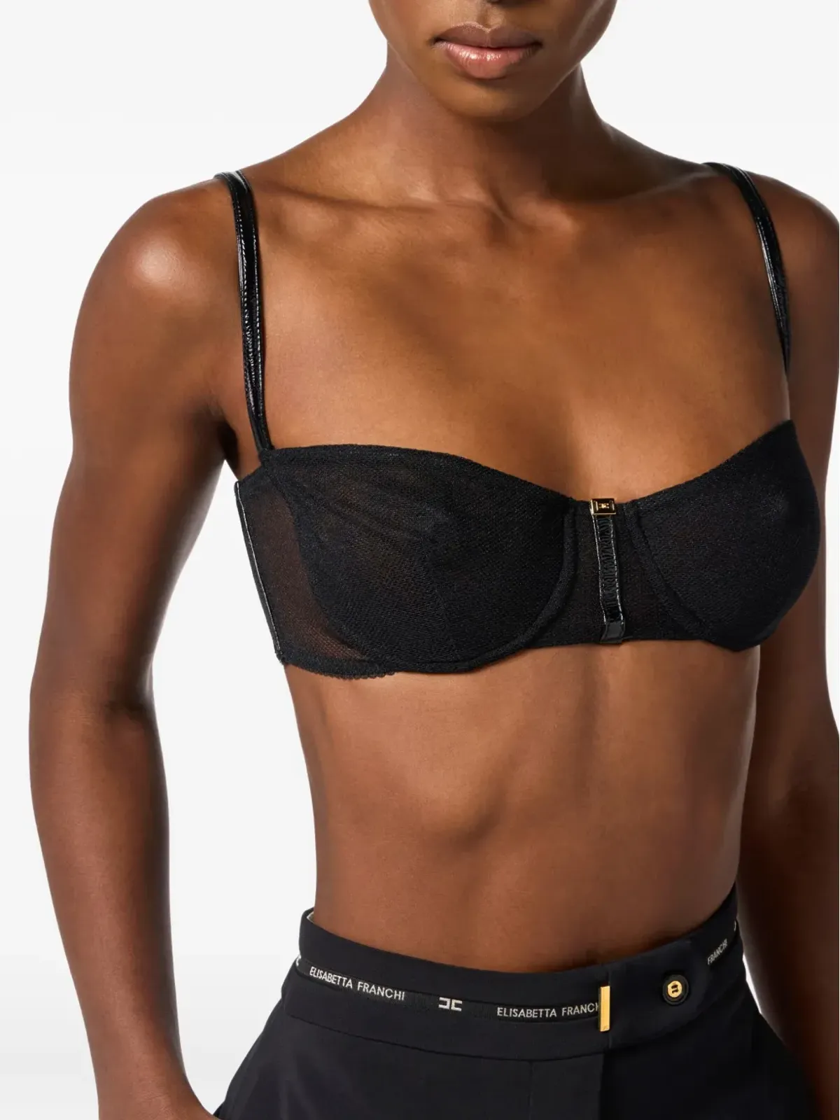 Elisabetta Franchi シアーメッシュ アンダーワイヤード ブラジャー - 画像4
