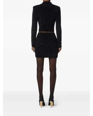Elisabetta Franchi ブークレ チェーンベルト付きミニドレス - サムネイル3