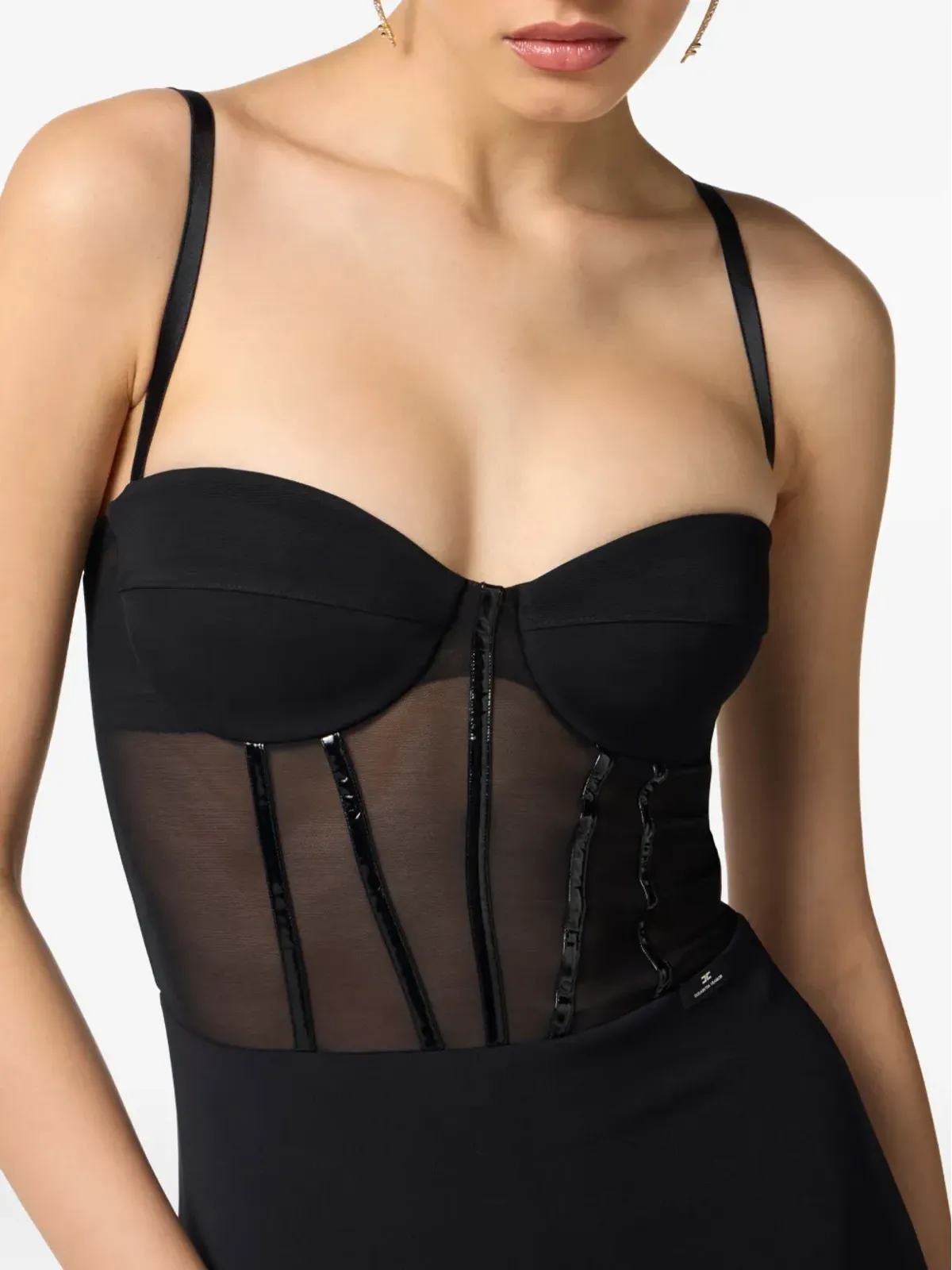 Elisabetta Franchi ストラップレス コルセットドレス - 画像4