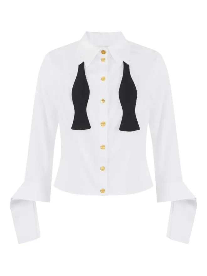 Elisabetta Franchi Elisabetta Franchi ボウタイ ポプリンシャツの商品画像